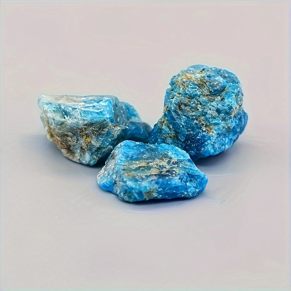 Brățară Apatit Albastru Natural TAROTERA® 8mm + Piatra Brută de Apatit: Claritate, Motivație și Vindecare Emoțională