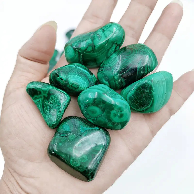 Brățară Malachit Natural TAROTERA® 8mm + Piatra Brută de Malachit: Protecție, Transformare și Putere Personală