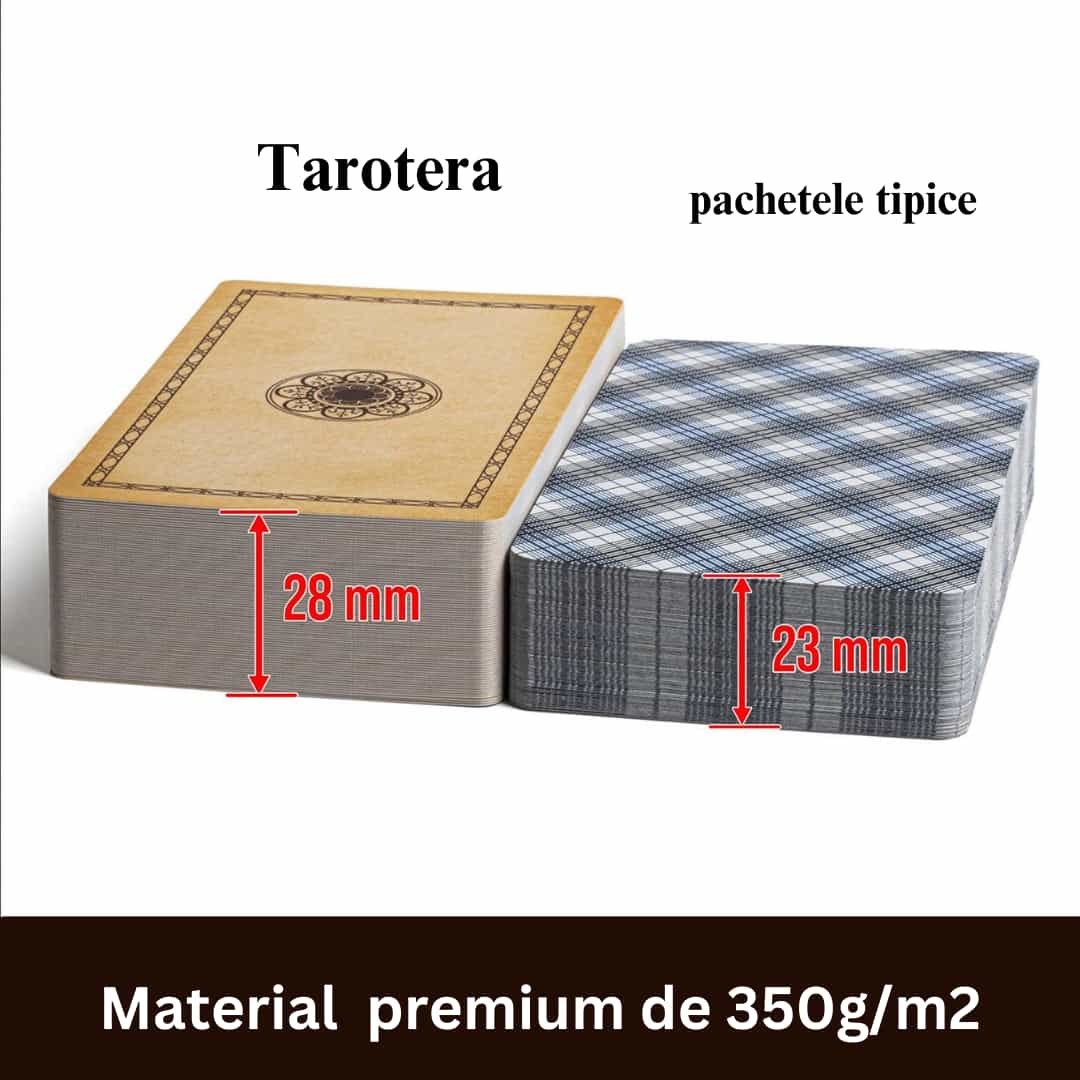 Set 78 Carti Tarot Romana Original - TAROTERA®, Varianta Premium Rider Waite + Ghid Arta Tarotului