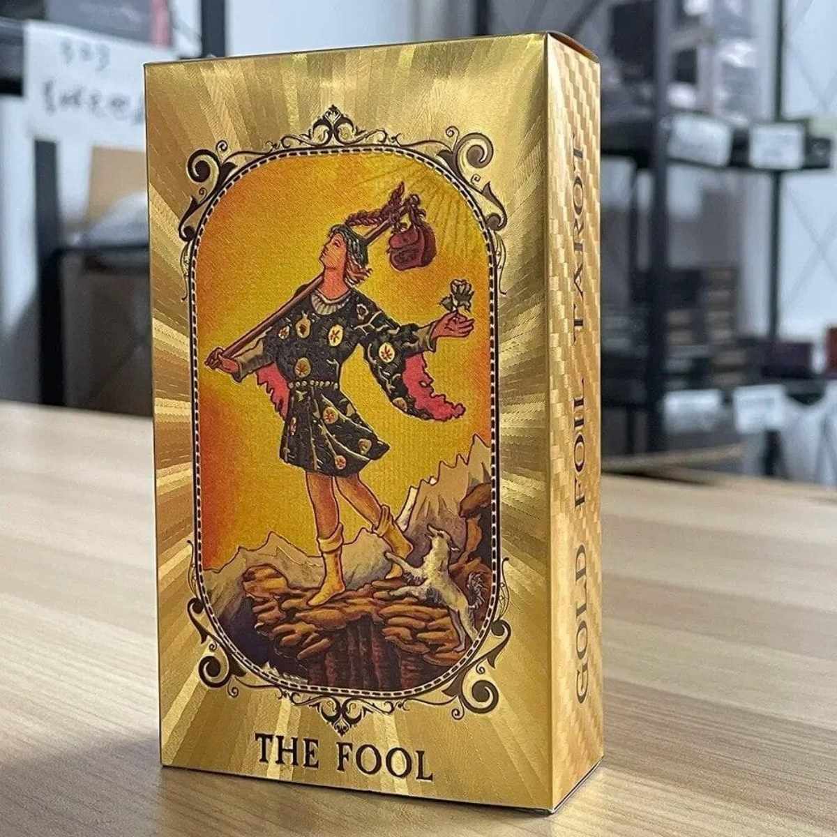 Set Cărți Tarot de Aur TAROTERA® Premium pentru Începători și Profesioniști, PVC Durabil, Rezistentela Apă, Anti-îndoire