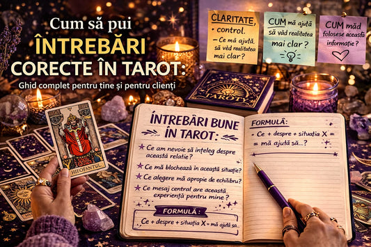 Cum să formulezi întrebările corecte în tarot: ghid complet pentru citiri clare și profunde