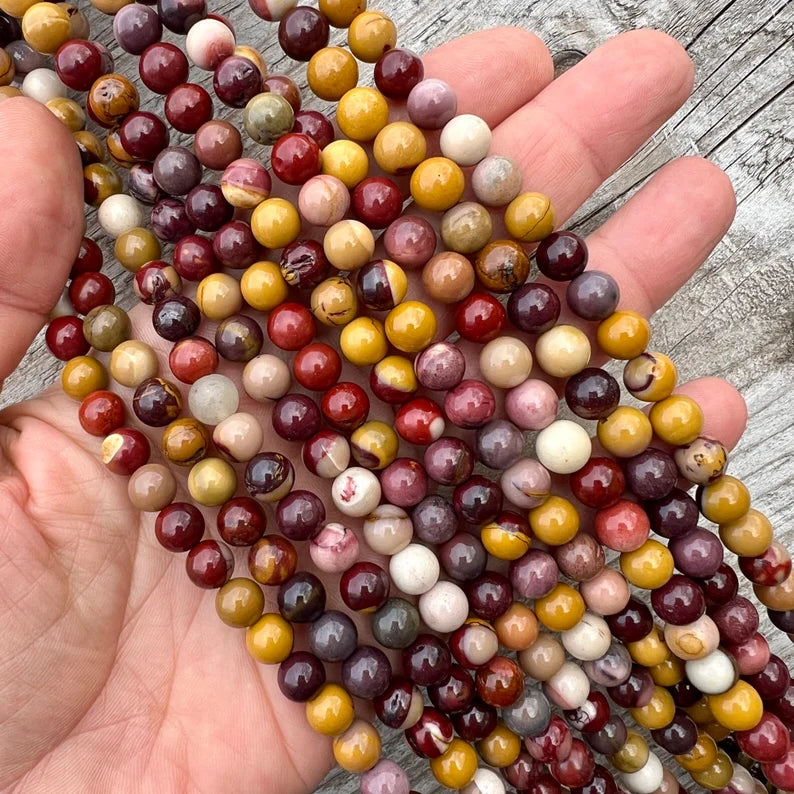 Brățară Mookaite Natural TAROTERA® 8mm + Piatra Brută de Mookaite: Vitalitate, Încredere și Legătură cu Trecutul Ancestral