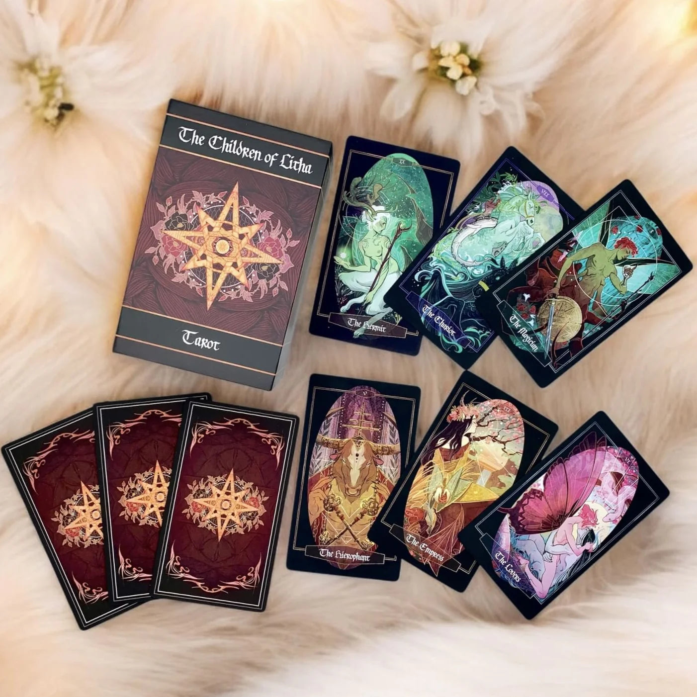 Children of Litha Tarot – Set Tarot 12x7 cm 78 Cărți Fermecate