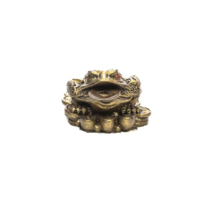 Decorațiune Feng Shui – Broasca Banilor din Rășină, 3.5 cm – Simbol al Prosperității și Norocului