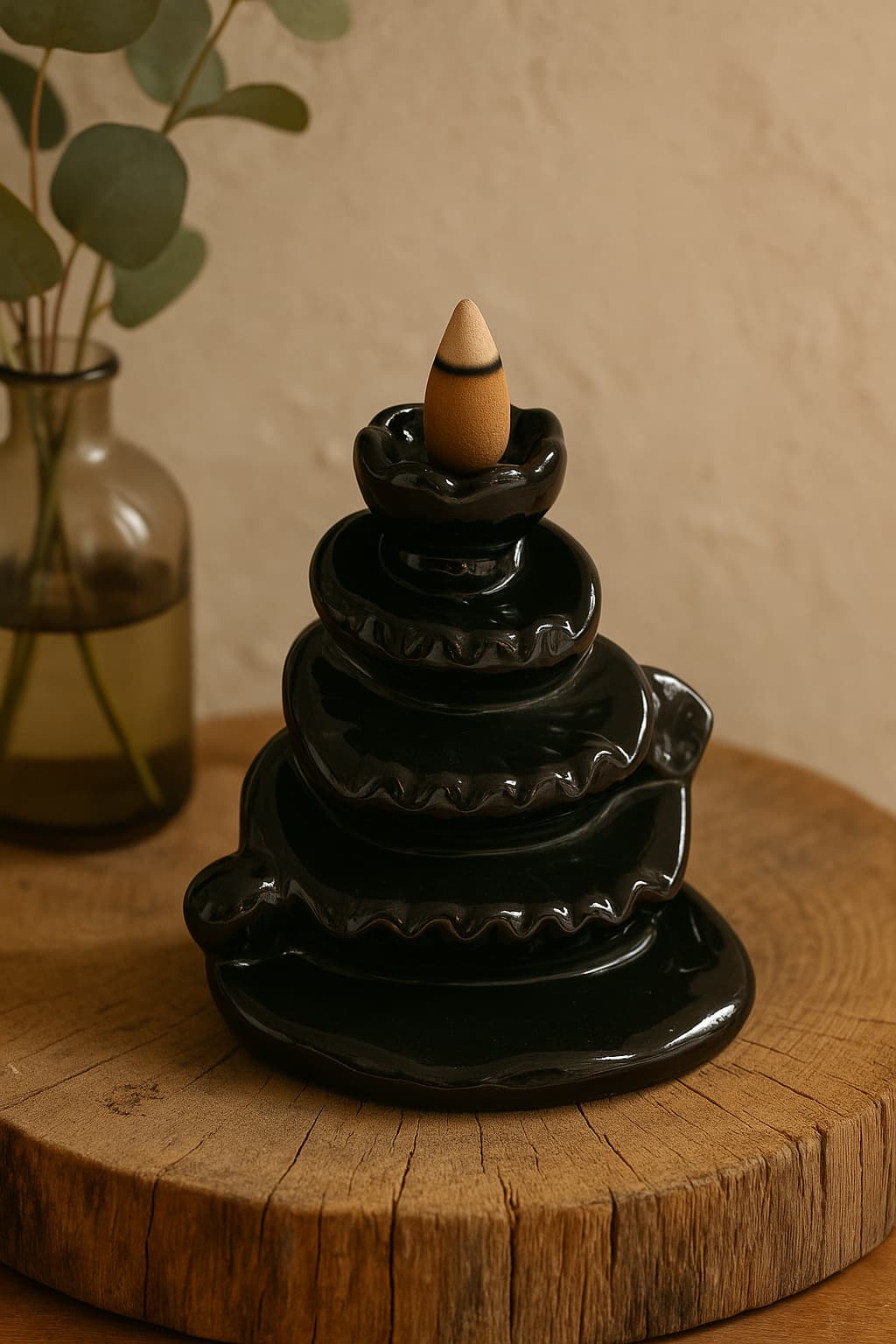 Fântână de Fum Backflow + Set Cadou 40 de Conuri Parfumate – Cascadă Aromatică pentru Relaxare și Feng Shui