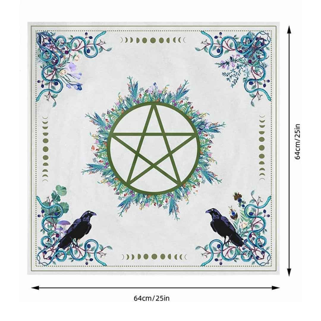 Pânza Mistică de Tarot cu Design Pentagramă -  Creează-ți Spațiul Sacru