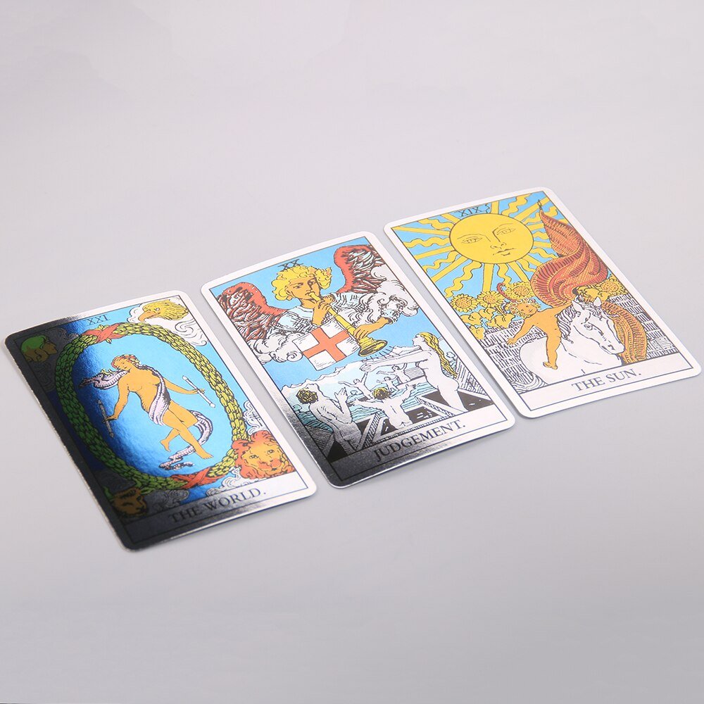 Set Tarot Rider Waite Începători – Cărți Holografice - Tarot Original cu Efect Iridescent