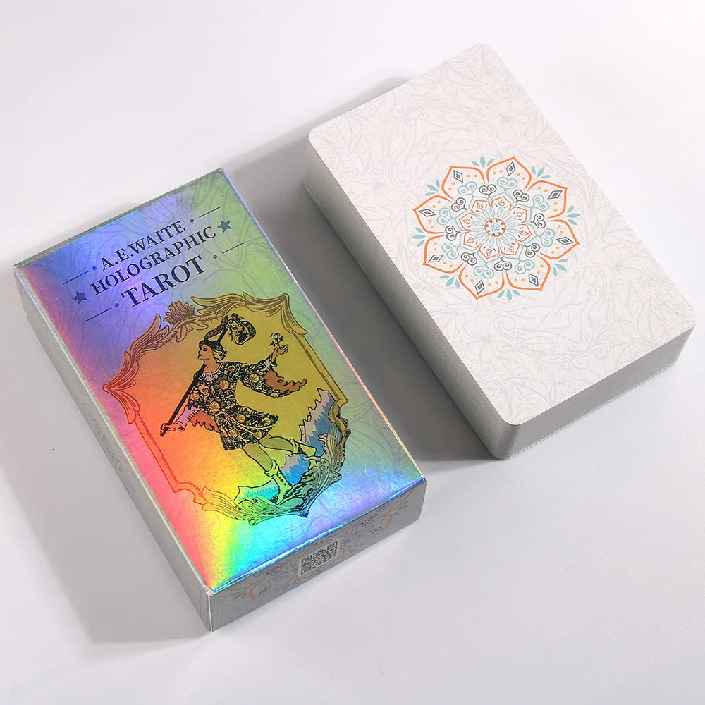 Set Tarot Rider Waite Începători – Cărți Holografice - Tarot Original cu Efect Iridescent
