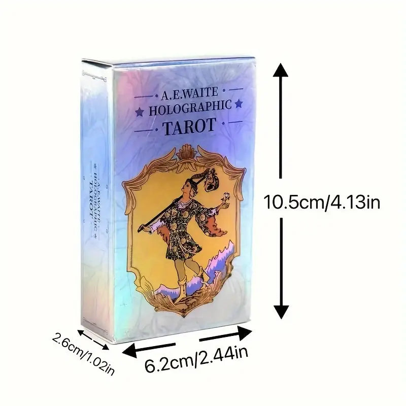 Set Tarot Rider Waite Începători – Cărți Holografice - Tarot Original cu Efect Iridescent