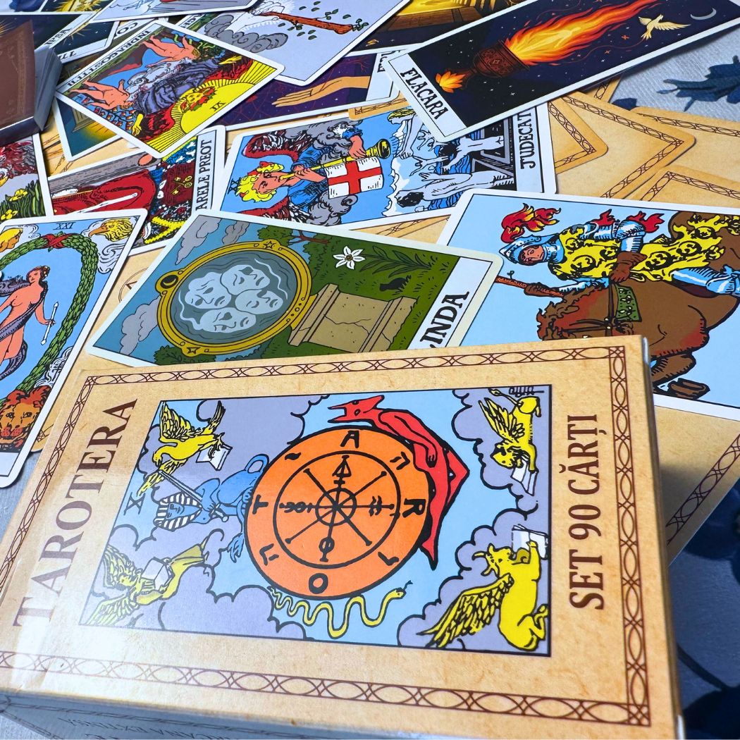 Set 90 Carti Tarot Romana Original - TAROTERA®, Varianta Premium Rider Waite + Ghid Arta Tarotului