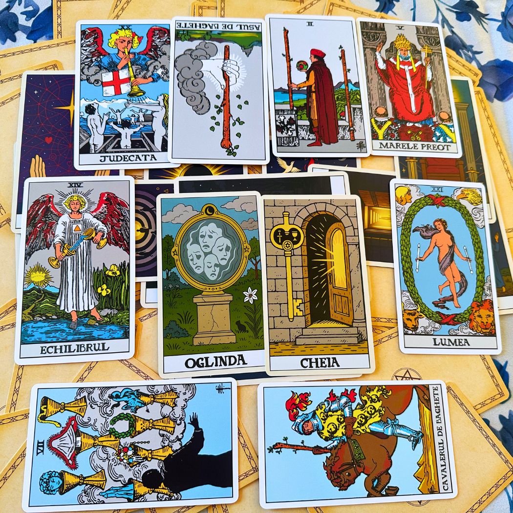 Set 90 Carti Tarot Romana Original - TAROTERA®, Varianta Premium Rider Waite + Ghid Arta Tarotului