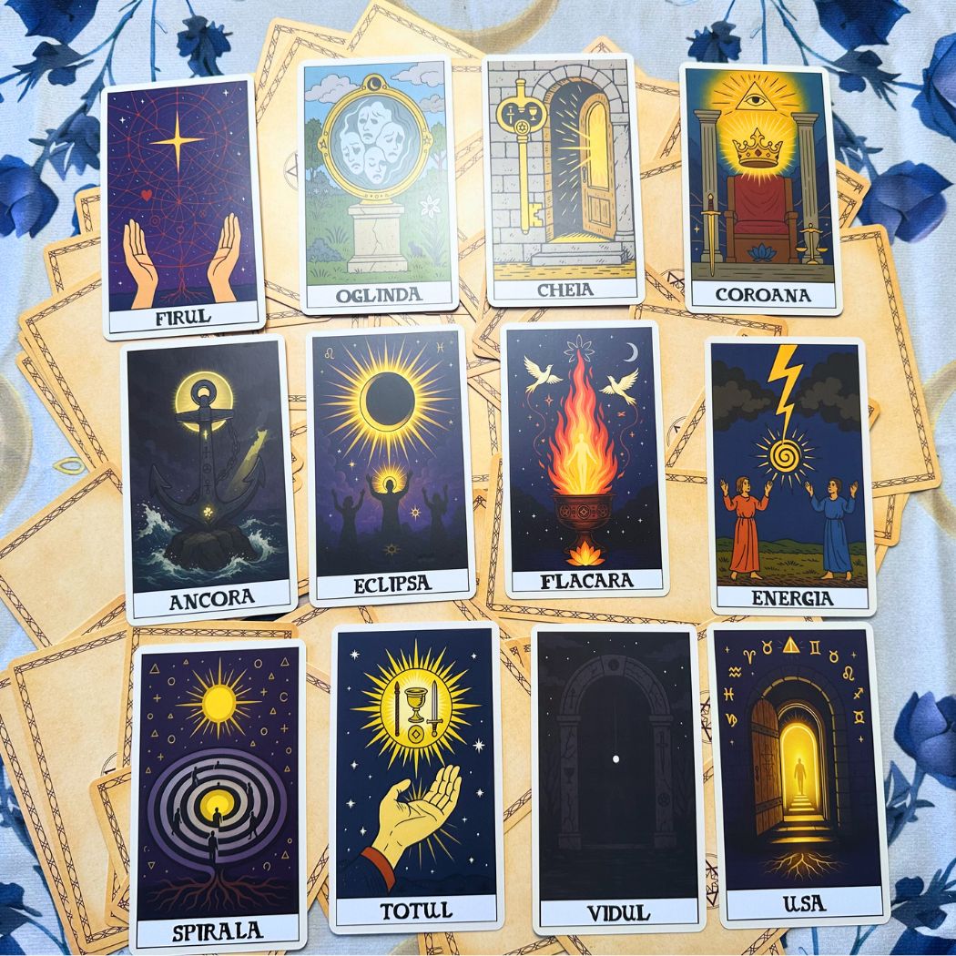 Set 90 Carti Tarot Romana Original - TAROTERA®, Varianta Premium Rider Waite + Ghid Arta Tarotului