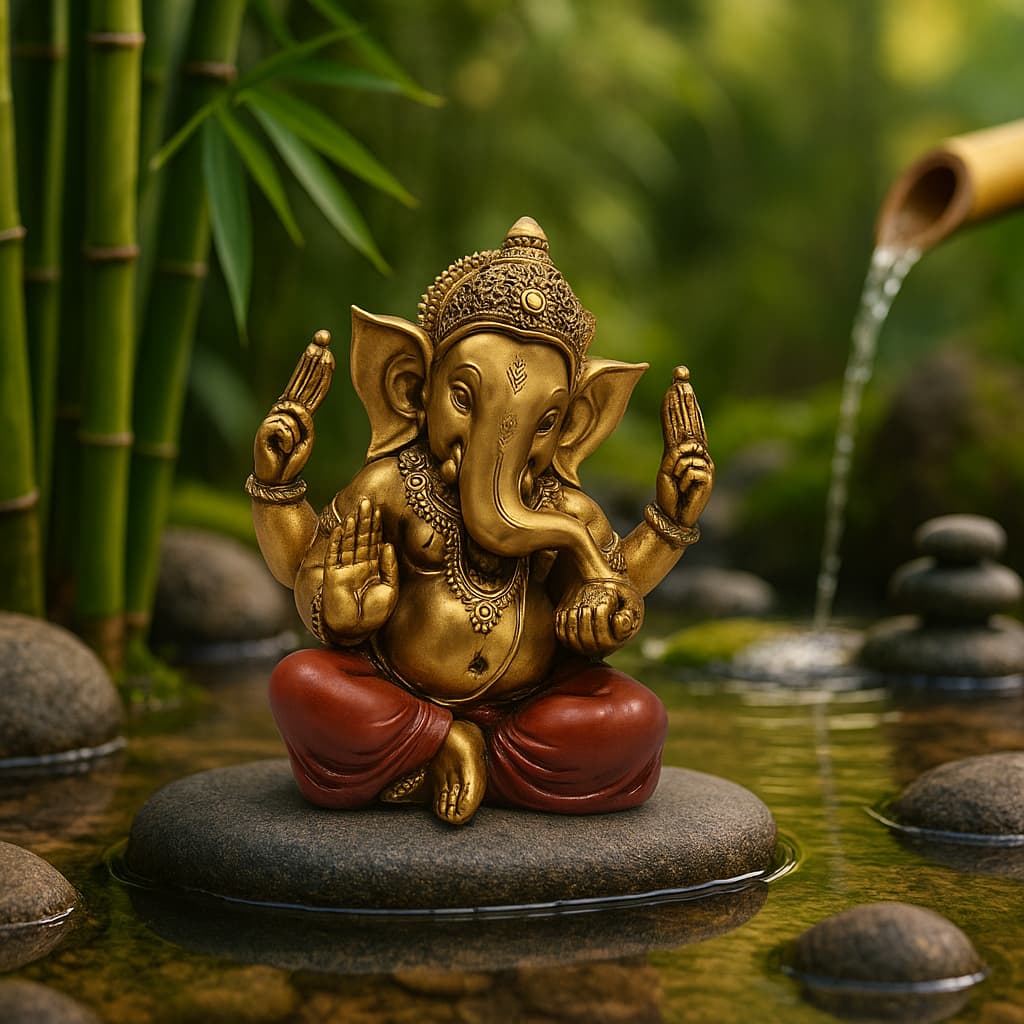 ✨ Statuetă Feng Shui Ganesha din Rășină – 11.5 x 8 cm – Energia Prosperității & Înțelepciunii