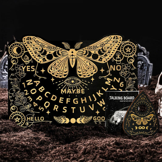 Tablă Ouija - Fluture din Lemn – Vorbește cu spiritele, Joc Misterios pentru 2+ Jucători, Vânătoare de Fantome & Decor