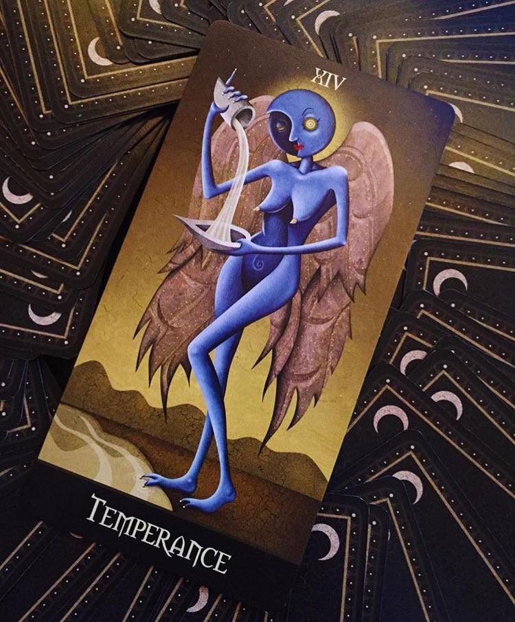 🌙 Tarot Deviant Moon – 78 de Cărți Tarot cu Design Suprarealist, Întunecat și Avangardist